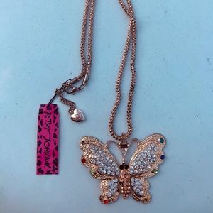 Betsey Johnson Butterfly Pendant Necklace